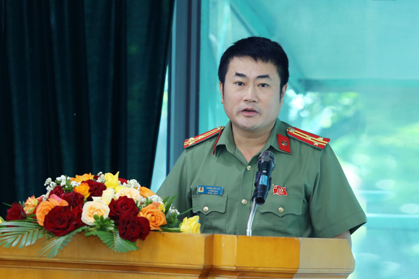 Thượng tá - Tiến sĩ Lương Đức Hải, Trưởng Ban Công đoàn Công an thành phố Hà Nội đánh giá cao kết quả đạt được của Công đoàn cơ sở An ninh Thủ đô nhiệm kỳ vừa qua