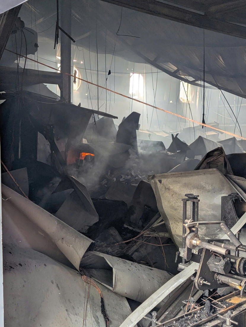 Hiện trường vụ nổ tủ sấy nguyên liệu