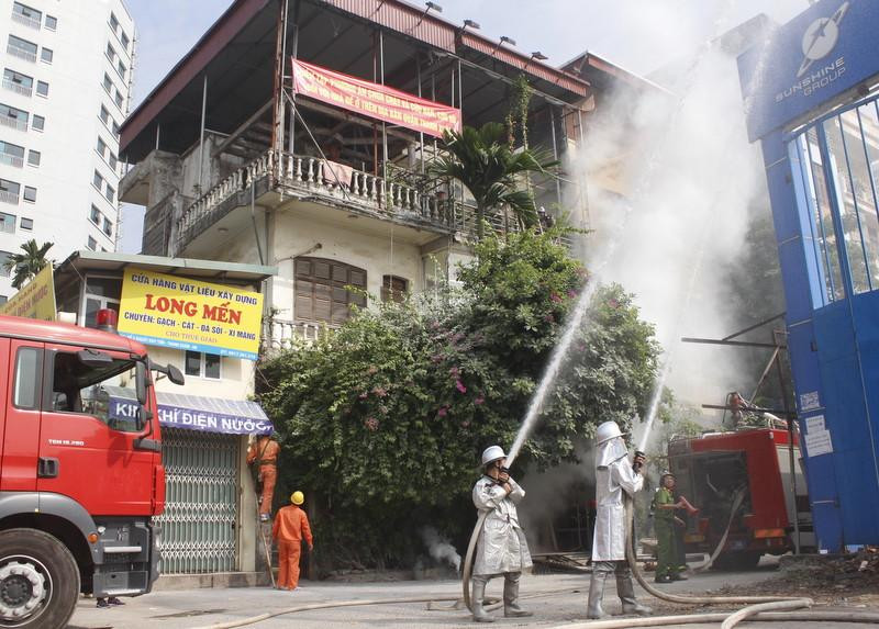 Một buổi diễn tập PCCC trên địa bàn quận Thanh Xuân Một buổi diễn tập PCCC trên địa bàn quận Thanh Xuân