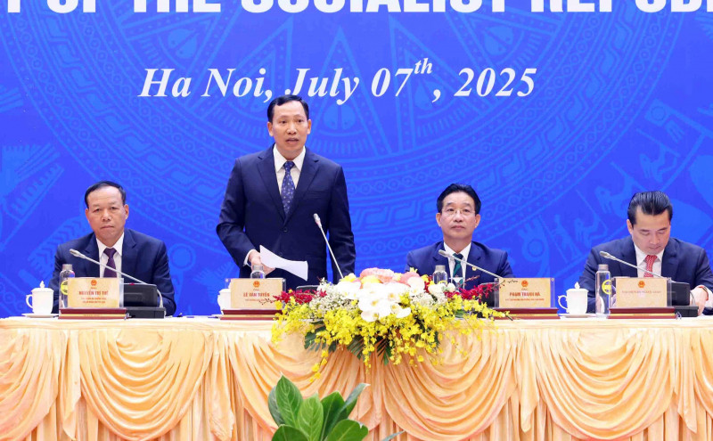 Thứ trưởng Bộ Công an Lê Văn Tuyến tại buổi họp báo