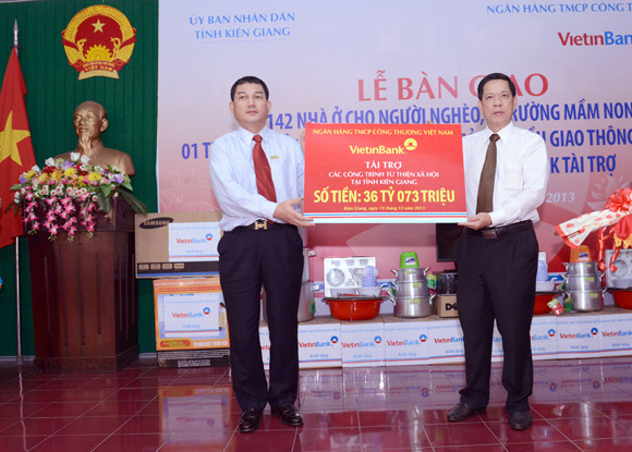 VietinBank trao tặng nhà, trường mẫu giáo và cầu nông thôn cho tỉnh Kiên Giang ảnh 1