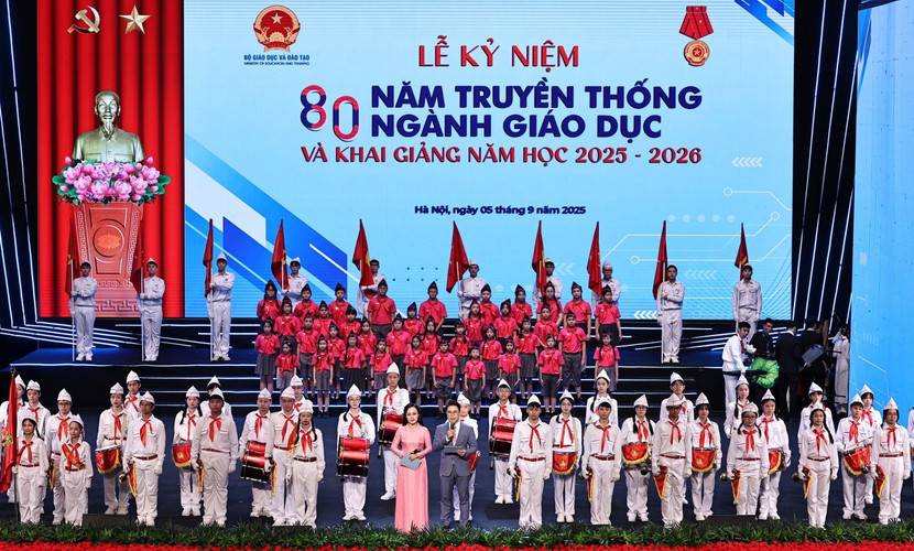 Lễ kỷ niệm 80 năm truyền thống ngành Giáo dục và khai giảng năm học 2025 - 2026 ảnh 1 Lễ kỷ niệm 80 năm truyền thống ngành Giáo dục và khai giảng năm học 2025 - 2026 ảnh 1