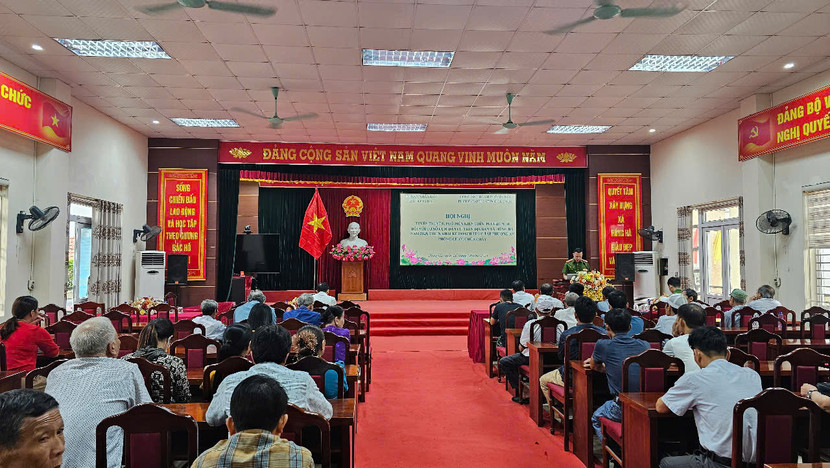 Hội nghị tập huấn tại ba xã Hồng Hà, Thượng mỗ, Trung Châu