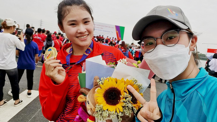 Tình nguyện viên phục vụ SEA Games 31 đa phần là các bạn trẻ đầy nhiệt huyết (Ảnh: NVCC)