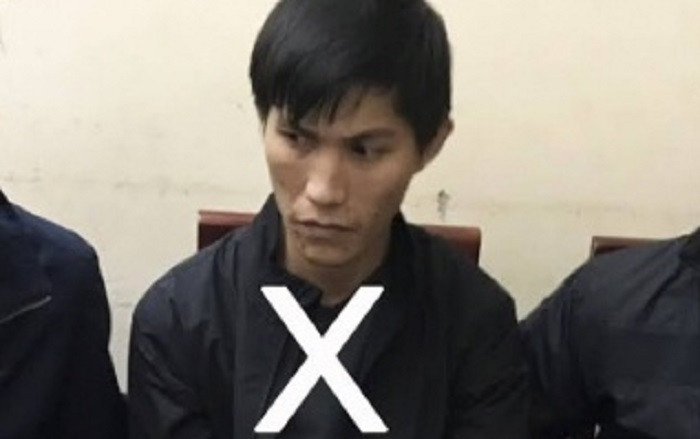 Lô Văn Hậu tại cơ quan công an (ảnh: Q.T)