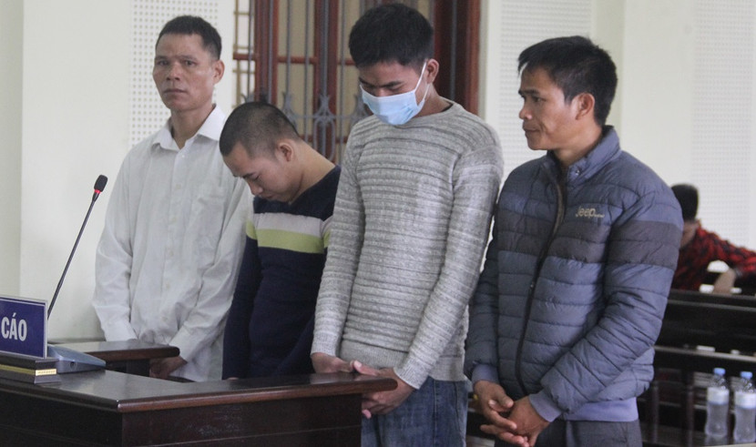 Chương, Sơn, Thế và Phay trong phiên xét xử Chương, Sơn, Thế và Phay trong phiên xét xử