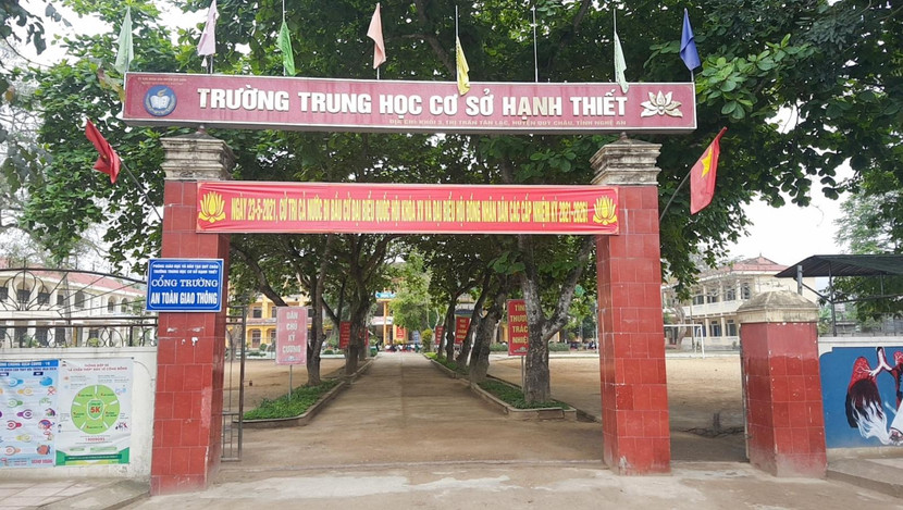 Trường THCS Hạnh Thiết nơi Tuấn đang theo học