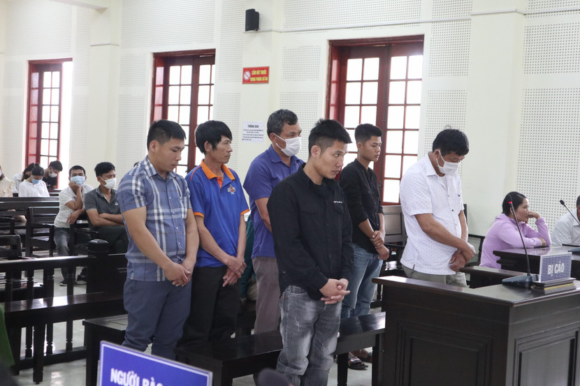 Các bị cáo trong phiên xét xử