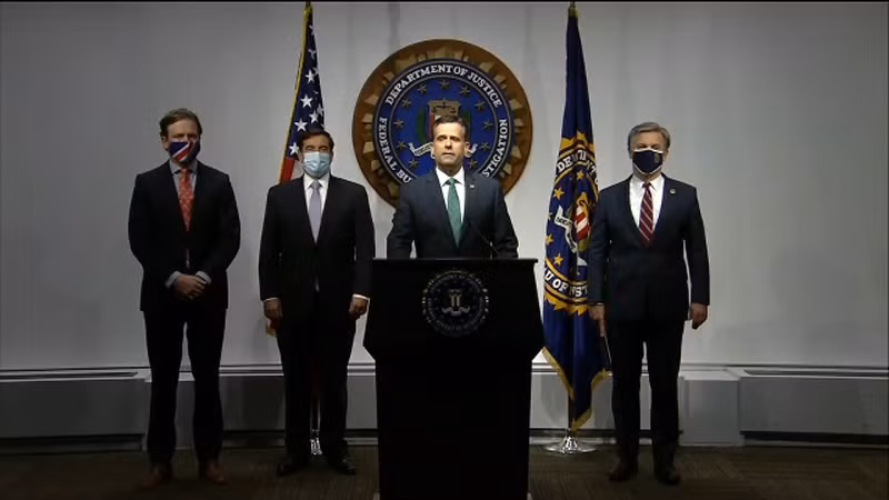 Giám đốc Cơ quan Tình báo Mỹ John Ratcliffe trong cuộc họp báo ngày 21-10