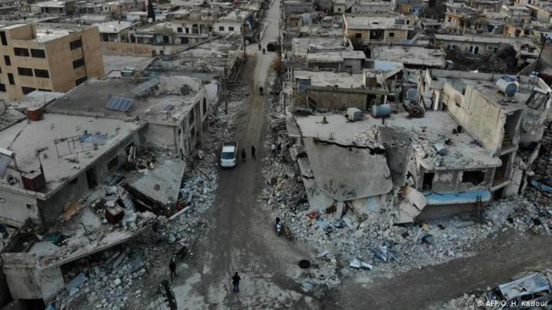 Hình ảnh thị trấn Al-Bara ở tỉnh Idlib nhìn từ trên không sau các cuộc không kích Hình ảnh thị trấn Al-Bara ở tỉnh Idlib nhìn từ trên không sau các cuộc không kích