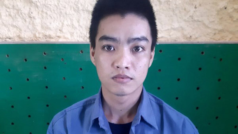 Nghi can Ngà tại cơ quan Công an (ảnh: Công an Đồng Tháp)