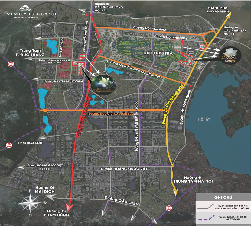 Tuyến đường Ngoại giao đoàn rộng 60m kết nối với đường Võ chí Công và Phạm Văn Đồng kết nối với sân bay Nội Bài, đi vào trung tâm Hà Nội và các tỉnh phía Bắc Tuyến đường Ngoại giao đoàn rộng 60m kết nối với đường Võ chí Công và Phạm Văn Đồng kết nối với sân bay Nội Bài, đi vào trung tâm Hà Nội và các tỉnh phía Bắc
