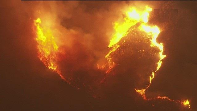 Cháy rừng ở phía bắc San Diego, bang California ngày 24-12