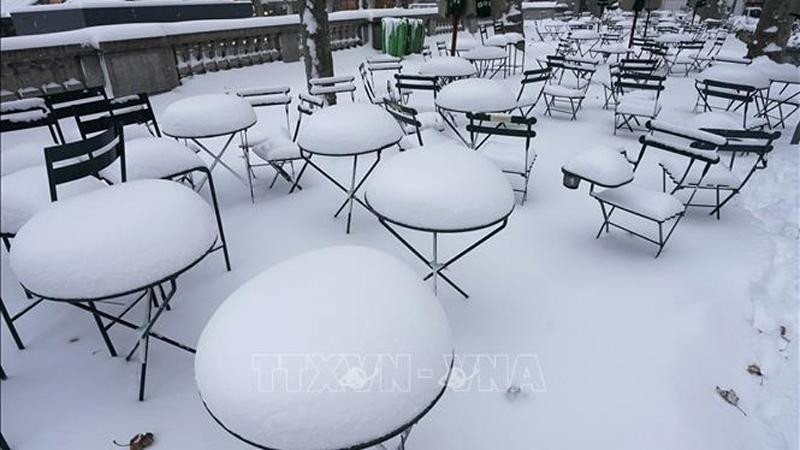 Tuyết rơi dày đặc tại New York, Mỹ