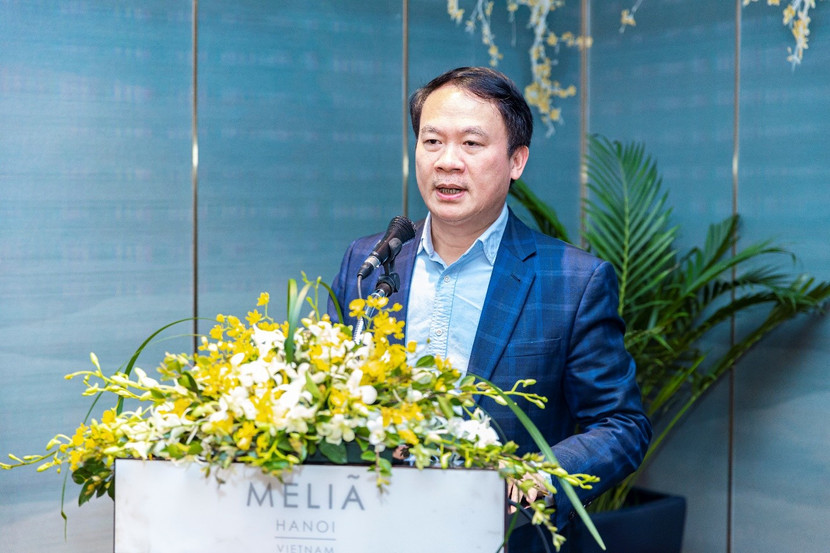 PGS. TS. Phạm Mạnh Hùng – Phó chủ tịch Hội tim mạch học Việt Nam phát biểu tại buổi ký kết.