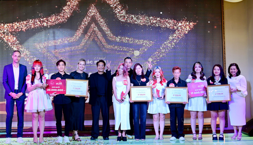 Các thí sinh đoạt giải cuộc thi ngành tóc