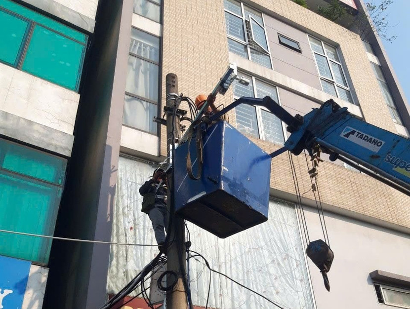 Lắp đặt camera giám sát tích hợp công nghệ AI tại đường Bưởi (quận Ba Đình)