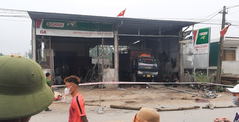 Hiện trường nơi xảy ra vụ nổ khiến 6 người thương vong
