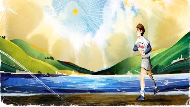 Google Doodle chính thức để tôn vinh Terry Fox.