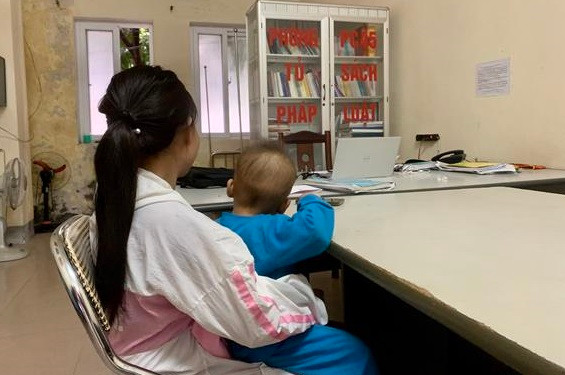 Chị H. và người con út mới được giải cứu