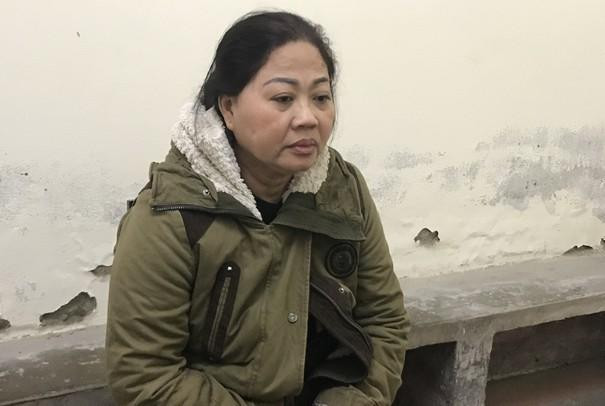 Nguyễn Thị Hảo tại cơ quan công an