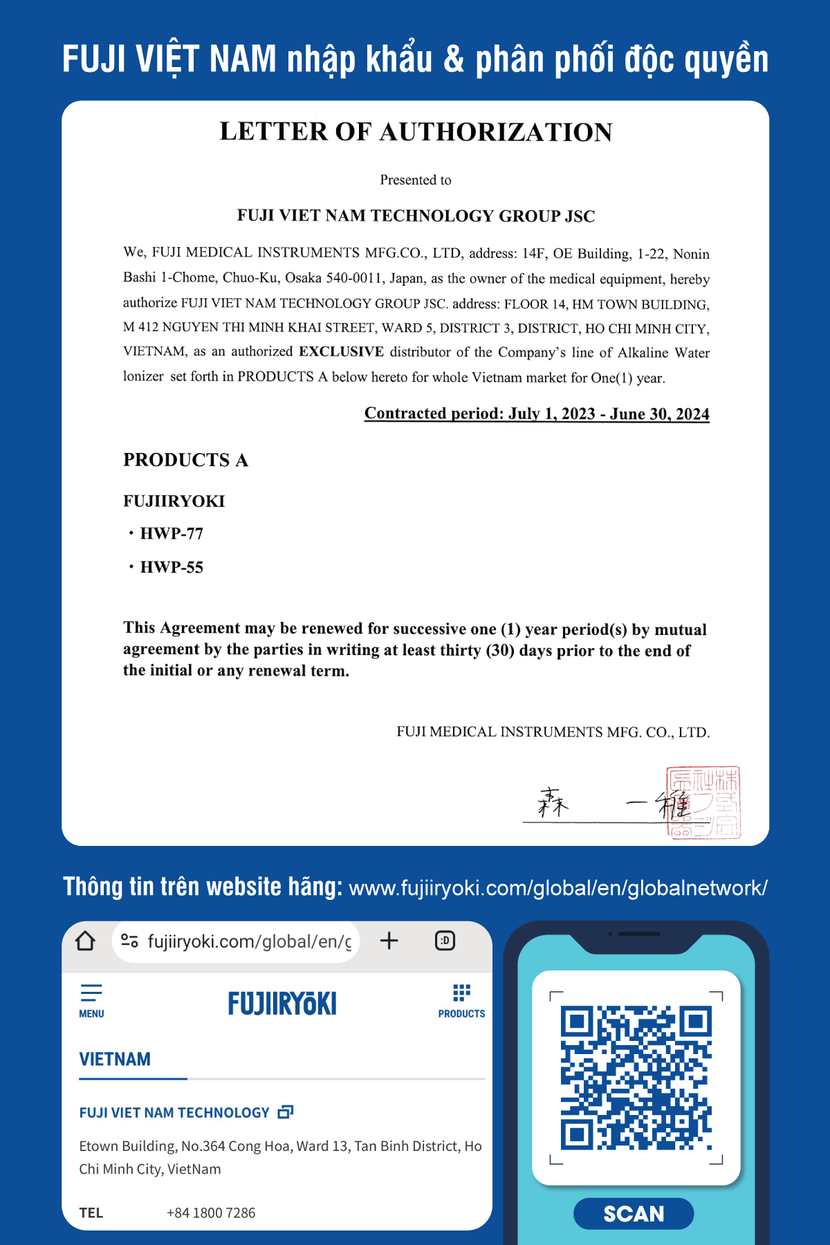 Giấy chứng nhận và website hãng công bố Fuji Việt Nam nhập khẩu và phân phối độc quyền Giấy chứng nhận và website hãng công bố Fuji Việt Nam nhập khẩu và phân phối độc quyền