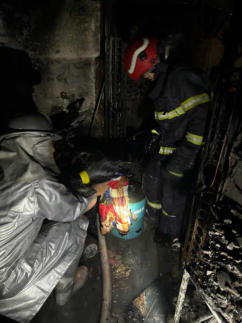 Bên trong ngôi nhà xảy cháy