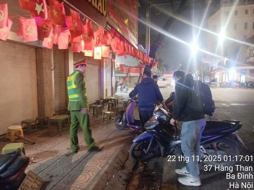 Ca tuần tra xử lý vào 1h17 sáng của CAP Ba Đình