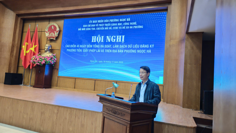 Ông Nguyễn Văn Hưng, Phó Chủ tịch UBND phường Ngọc Hà phát biểu tại hội nghị Ông Nguyễn Văn Hưng, Phó Chủ tịch UBND phường Ngọc Hà phát biểu tại hội nghị