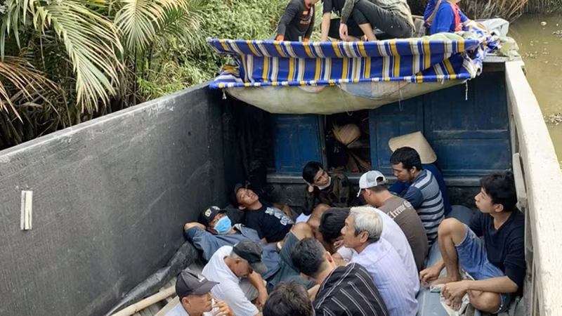 Các đối tượng bị bắt giữ (Ảnh: Zing)