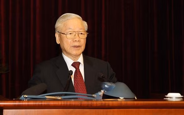 Tổng bí thư Nguyễn Phú Trọng phát biểu khai mạc hội nghị - Ảnh: TTXVN