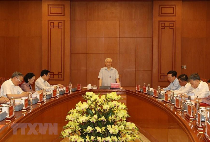 Tổng Bí thư Nguyễn Phú Trọng, Trưởng Ban Chỉ đạo chủ trì cuộc họp