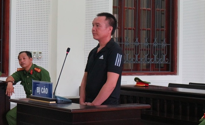 Bị cáo Danh trong phiên xét xử Bị cáo Danh trong phiên xét xử