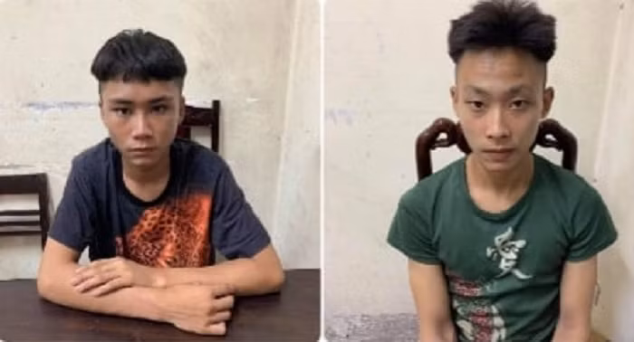 Thành và Sam tại cơ quan công an Thành và Sam tại cơ quan công an