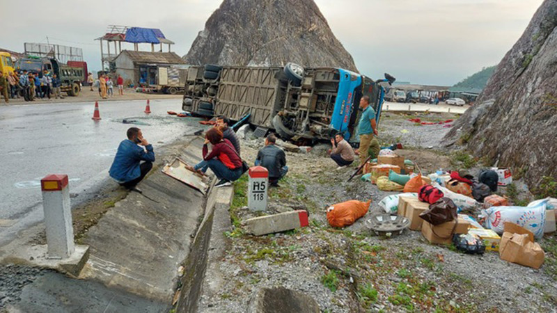 Hiện trường vụ tai nạn (ảnh: Dân trí)