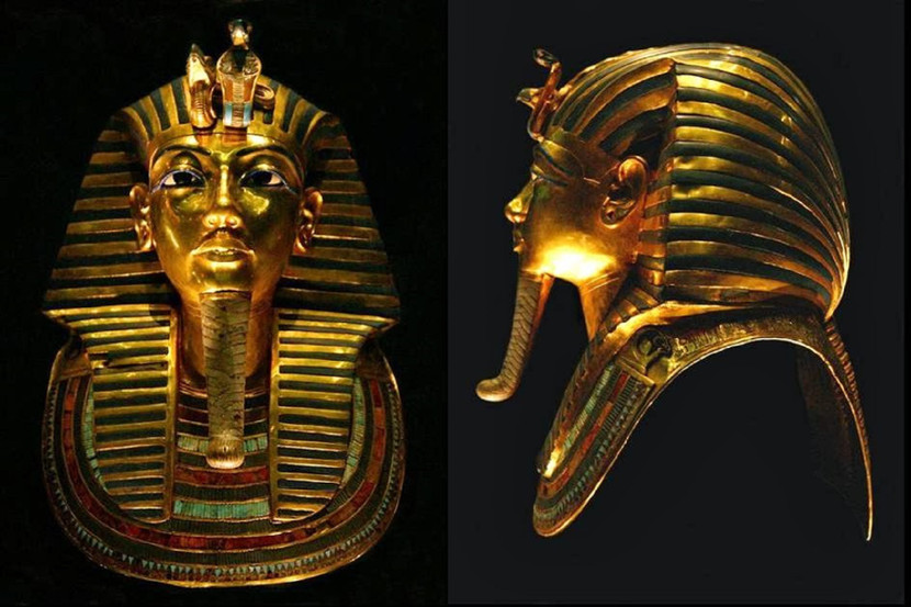 Mặt nạ vàng Tutankhamun là một trong những tác phẩm nổi tiếng nhất của nghệ thuật thế giới cổ đại. Mặt nạ được khảm từ thủy tinh màu và nhiều loại đá quý như ngọc lapis, thạch anh, đá obsidian, ngọc lam. Mặt nạ vàng Tutankhamun là một trong những tác phẩm nổi tiếng nhất của nghệ thuật thế giới cổ đại. Mặt nạ được khảm từ thủy tinh màu và nhiều loại đá quý như ngọc lapis, thạch anh, đá obsidian, ngọc lam.