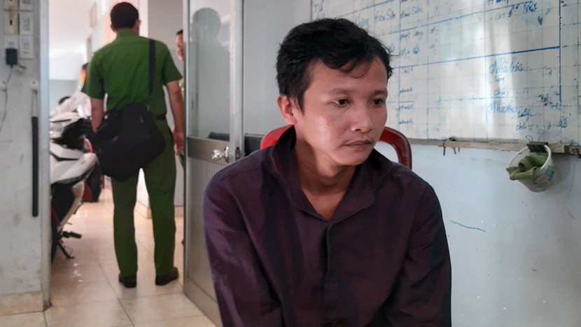 Đối tượng Võ Chí Dũng tại cơ quan công an