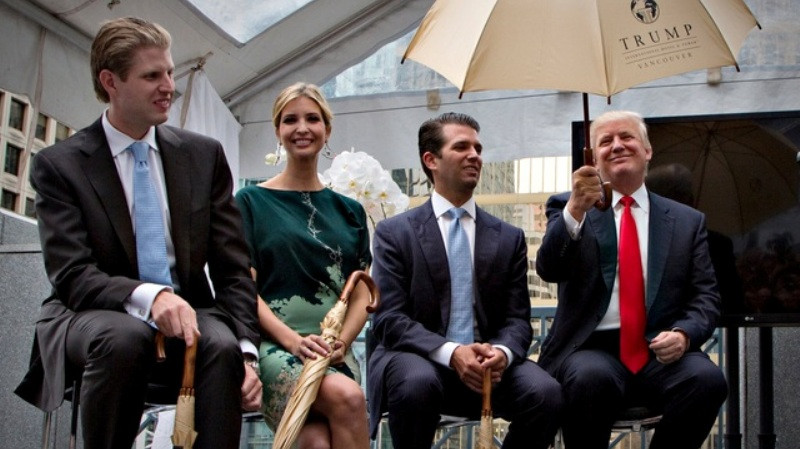 Tổng thống Mỹ Donald Trump và các con