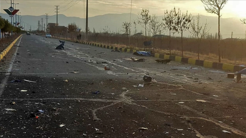 Hiện trường vụ sát hại nhà khoa học Mohsen Fakhrizadeh Hiện trường vụ sát hại nhà khoa học Mohsen Fakhrizadeh