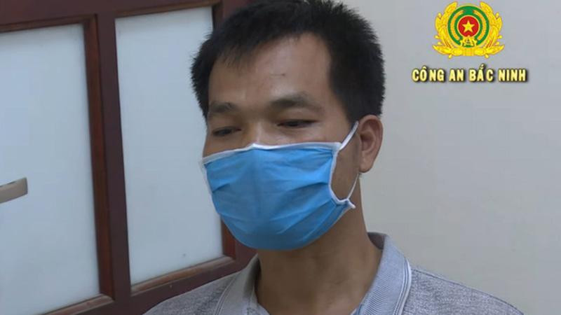 Đối tượng Ngô Văn Thịnh tại cơ quan công an