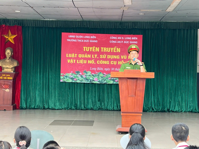 Buổi tuyên truyền tại trường THCS Đức Giang