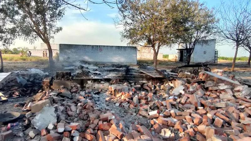 Hiện trường vụ hỏa hoạn (Ảnh: PTI/India Today)