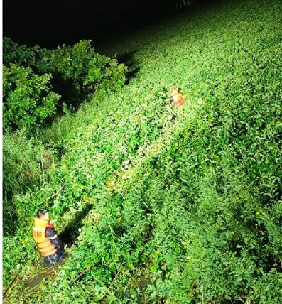 Lực lượng cứu nạn, cứu hộ Công an huyện Đan Phượng tổ chức tìm kiếm người bị nạn