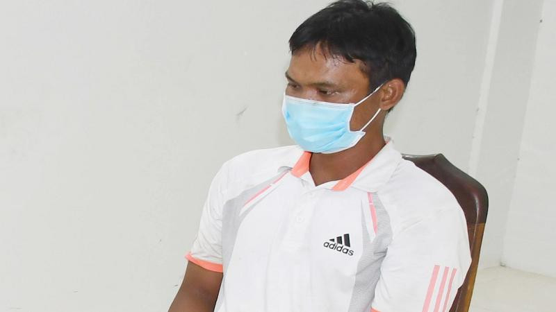 Được tại cơ quan điều tra (Ảnh: Công an cung cấp)