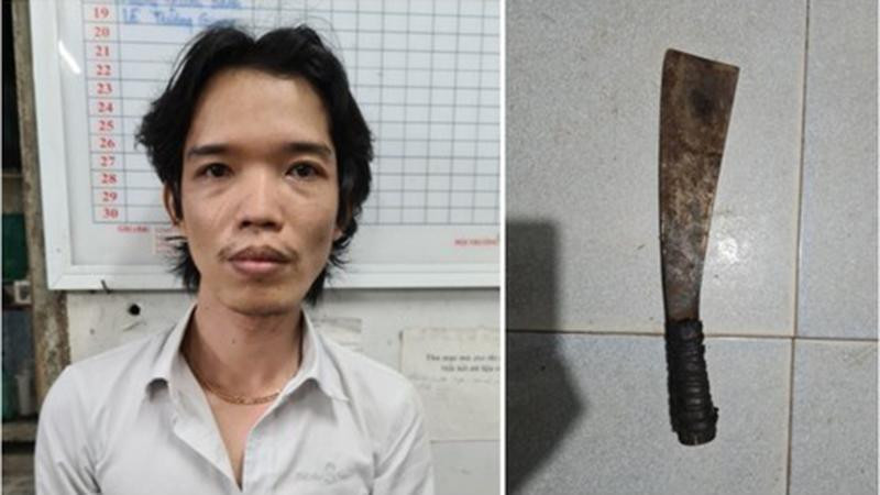 Đối tượng Suốt cùng hung khí gây án (Ảnh: Công an cung cấp) Đối tượng Suốt cùng hung khí gây án (Ảnh: Công an cung cấp)