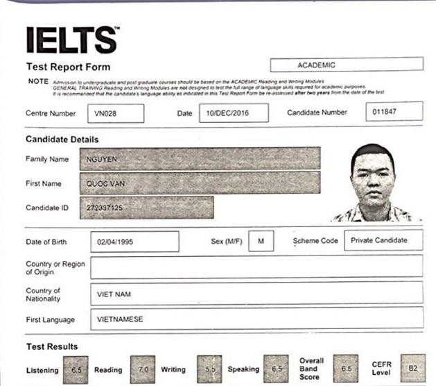 Bằng IELTS là chứng từ cần phải có trong hồ sơ xin visa du học Bằng IELTS là chứng từ cần phải có trong hồ sơ xin visa du học