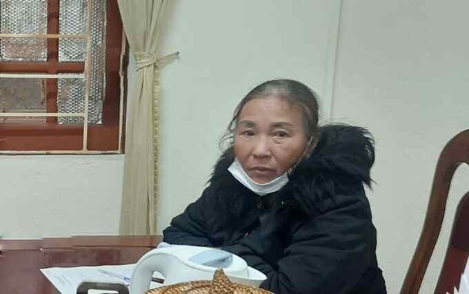 Nguyễn Thị Mai tại cơ quan công an