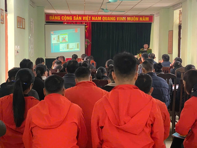 Buổi tuyên truyền thu hút đông đảo đội viên tham gia