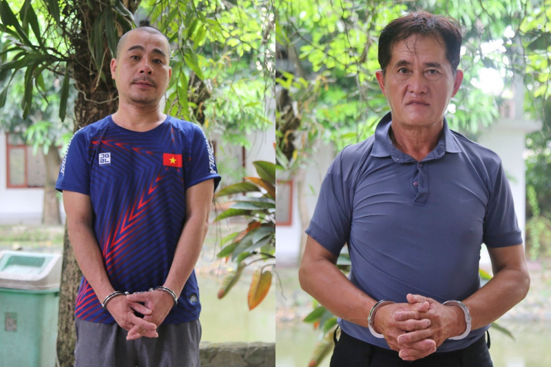 Phan Trung Hưng (bên trái) và Già Xìa Chơ