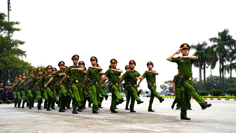 Hình ảnh hợp luyện của các đơn vị CATP Hà Nội sáng nay 23-5 Hình ảnh hợp luyện của các đơn vị CATP Hà Nội sáng nay 23-5